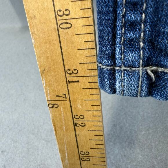 Levi's 524 Women's Jeans 15M Blue Too Superlow Front Patch Pockets Wide Leg - Picture 13 of 14